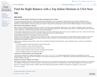 Find the Right Balance with a Top Indian Dietitian in USA Near Me