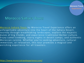 Morocco Sahara Tours