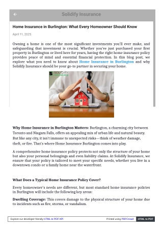 Home Insurance in Burlington