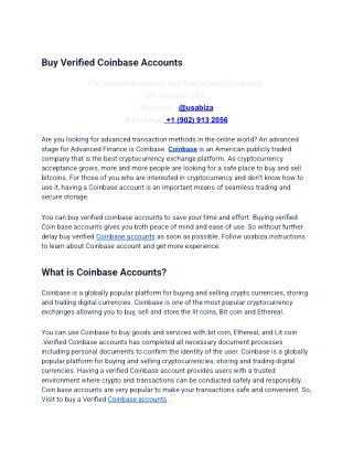 Buy Verified Coinbase Accounts