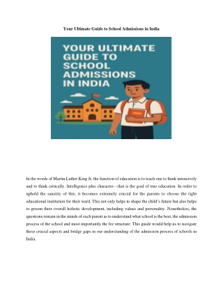 Your Ultimate Guide to School Admissions in India