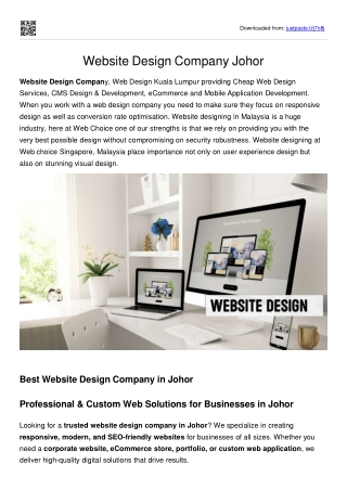 Website Design Company Johor