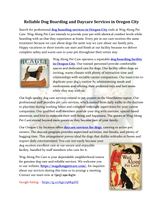 Reliable Dog Boarding and Daycare Services in Oregon City