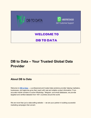 DB to Data