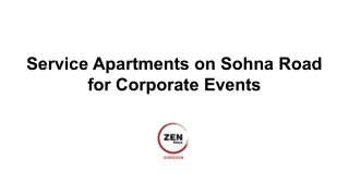 Service Apartments on Sohna Road for Corporate Events