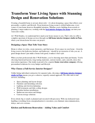 Stunning Design and Renovation Solutions