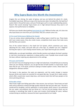 Supra Boats for Sale  Top Performance & Value  Rinkers Boat World Lake Conroe