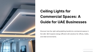 Ceiling Lights for Commercial Spaces_ A Guide for UAE Businesses