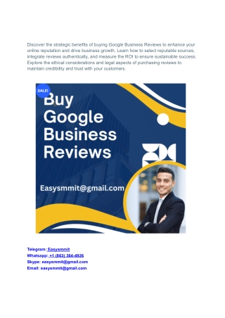 Discover the strategic benefits of buying Google Business Reviews to enhance your online reputation and drive business g