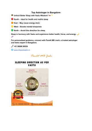 Top Astrologer in Bangaloreent