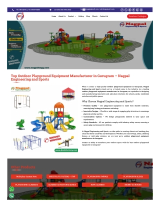 Gurugram’s Top Outdoor Playground Equipment Manufacturer