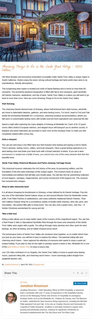 Amazing Things to Do in the Santa Ynez Valley – 2025 Edition