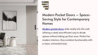 Modern Pocket Doors – Space-Saving Style for Contemporary Homes