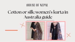 Cotton or silk women’s kurta in Australia guide