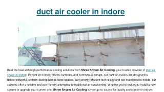 duct air cooler in indore