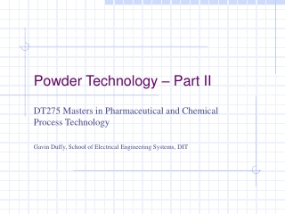 powder handling & processing Powder Tech II