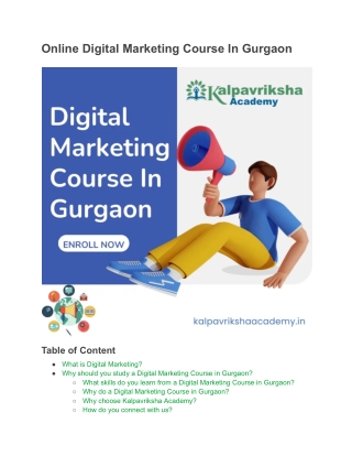 Best Digital Marketing Course in Gurgaon with Certification