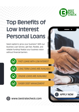 Top Benefits of Low Interest Personal Loans