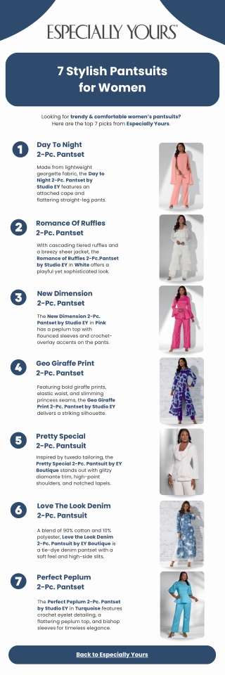7 Stylish Pantsuits for Women