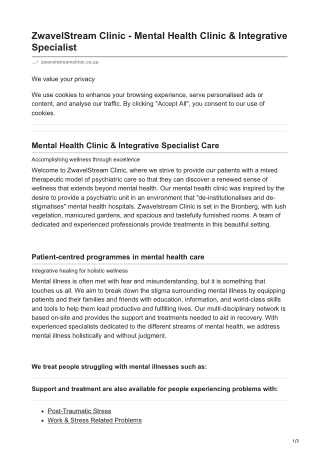 zwavelstreamclinic.co.za-ZwavelStream Clinic - Mental Health Clinic  Integrative Specialist