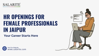 HR Openings for Female Professionals in jaipur