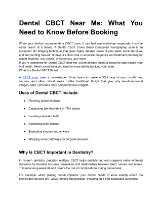 Dental CBCT Near Me_ What You Need to Know Before Booking