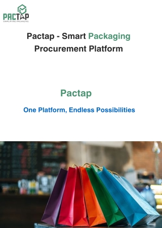 Pactap - Smart Packaging Procurement Platform