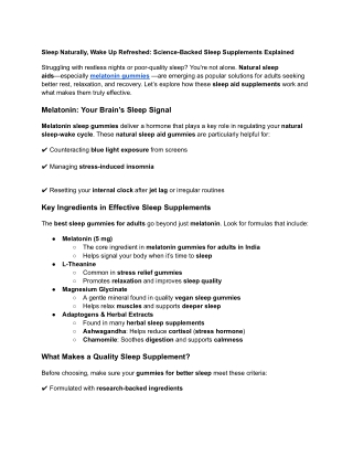 Sleep Naturally, Wake Up Refreshed_ Science-Backed Sleep Supplements Explained