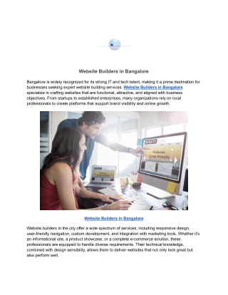 Website Builders in Bangalore