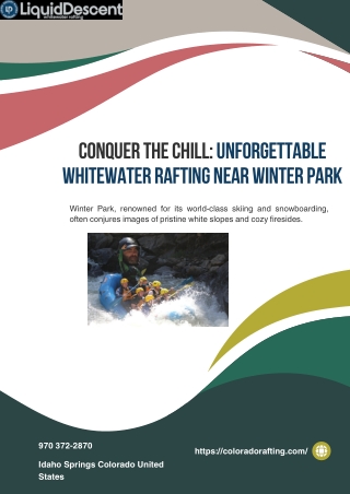 Conquer the Chill Unforgettable Whitewater Rafting Near Winter Park