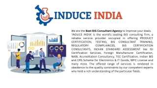 Induce India- Best BIS Consultant In India