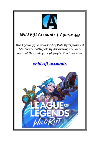Wild Rift Accounts | Agoras.gg