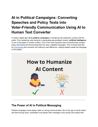 AI in Campaigns: Humanizing Speeches with Smart Tools