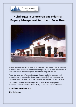 7 Challenges in Commercial and Industrial Property Management And How to Solve Them