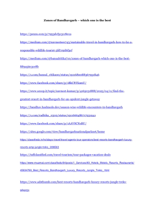 Zones of Bandhavgarh – Which One is the Best