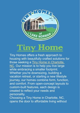 Tiny Home in Charlotte, NC: Affordable Living Without Compromise