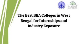 The Best BBA Colleges in West Bengal for Internships and Industry Exposure