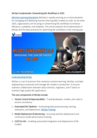 MLOps Training Course in Chennai | MLOps Online Course