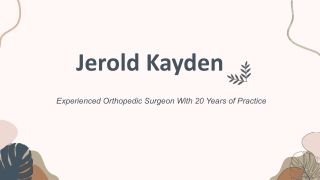 Jerold Kayden - An Empathetic Caregiver From Boston, MA