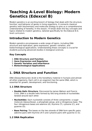 Modern Genetics (EdexcelB)