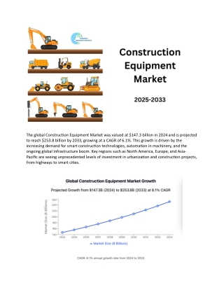 Construction Equipment Market 2025-2033
