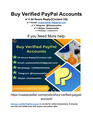 Buy Verified PayPal Accounts