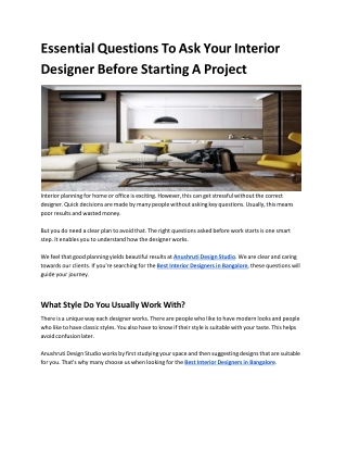 Essential Questions To Ask Your Interior Designer Before Starting A Project (1) (1)