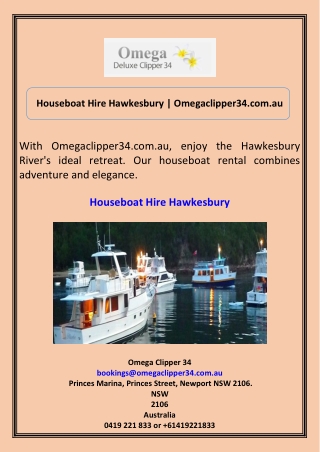 Houseboat Hire Hawkesbury Omegaclipper34.com.au