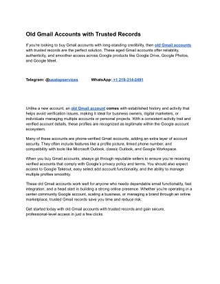 12 Best Sites to Buy Old Gmail Accounts in This Year 