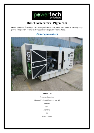 Diesel Generators  Ptgen.com