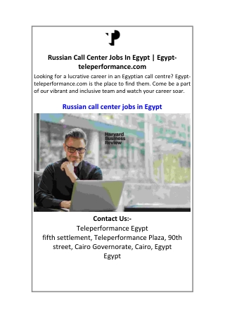 Russian Call Center Jobs In Egypt  Egypt-teleperformance.com