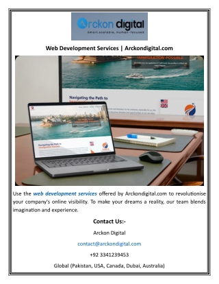 Web Development Services  Arckondigital