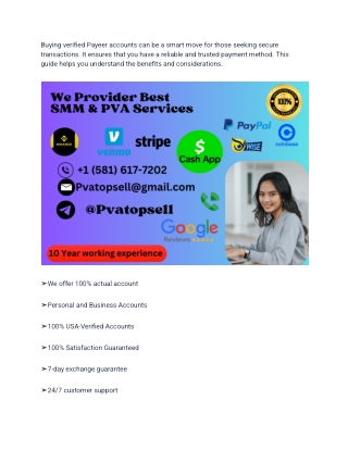 Buying verified Payeer accounts can be a smart move for those seeking secure transactions