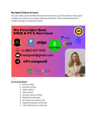 Buy Aged Coinbase Accounts